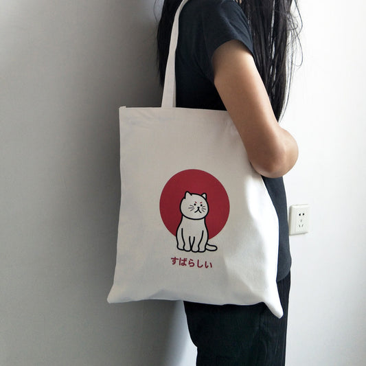 Japanese Neko Tote Bag