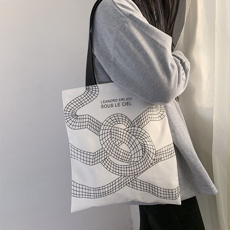 Canvas Shoulder Soft-Face Tote Bag