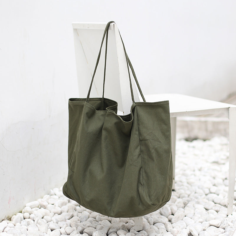 Shop Green Reusable Canvas Tote Bag